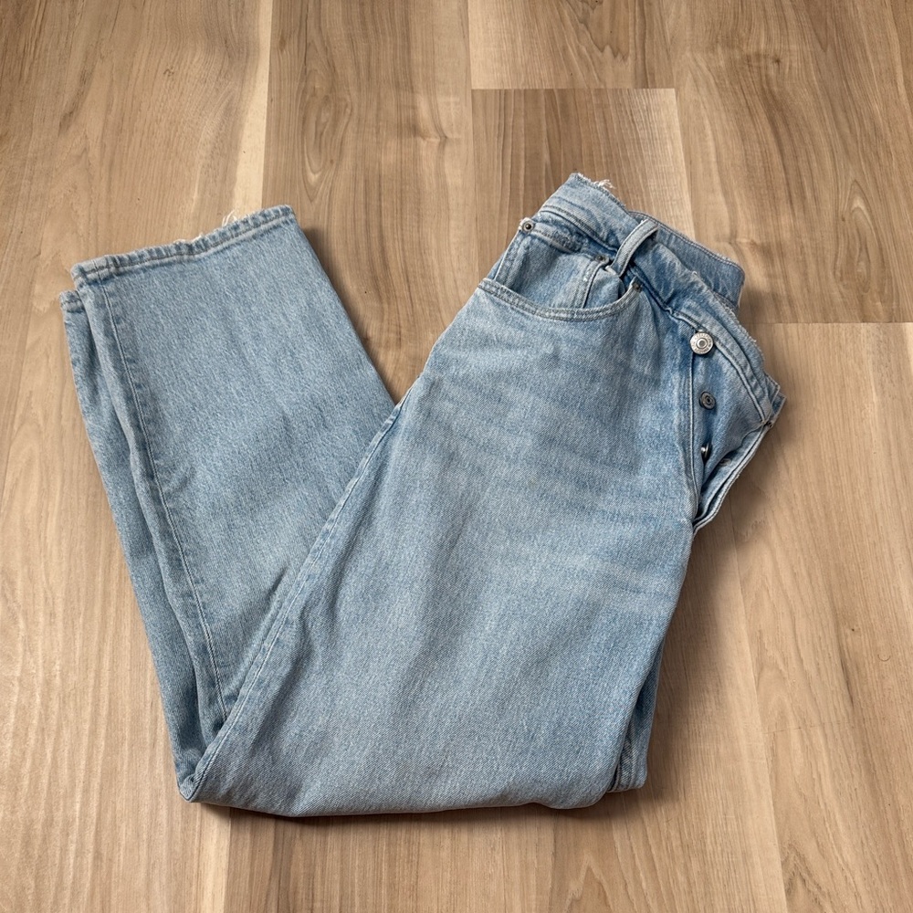 Abercrombie & Fitch Light Blue The Dad High Rise 29 SHORT
